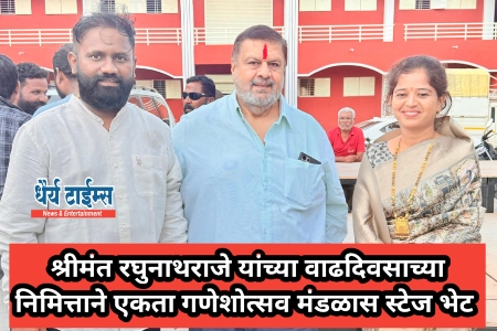 श्रीमंत रघुनाथराजे यांच्या वाढदिवसाच्या निमित्ताने युवा उद्योजक संग्राम अहिवळे व सौ.सोनू संग्राम अहिवळे यांच्या कडून एकता गणेशोत्सव मंडळास स्टेज भेट 