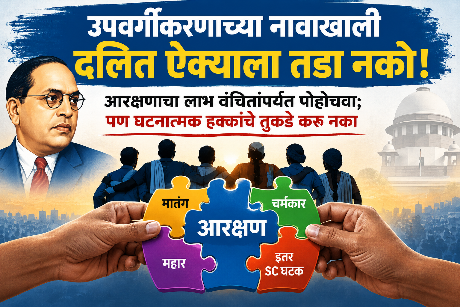 उपवर्गीकरणाच्या नावाखाली दलित ऐक्याला तडा नको !